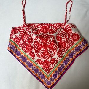 Zara silk crop top